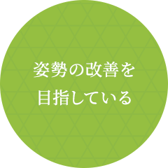姿勢の改善を目指している